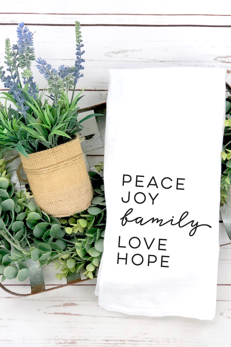 AK Kitchen - Peace Joy Family Love Hope